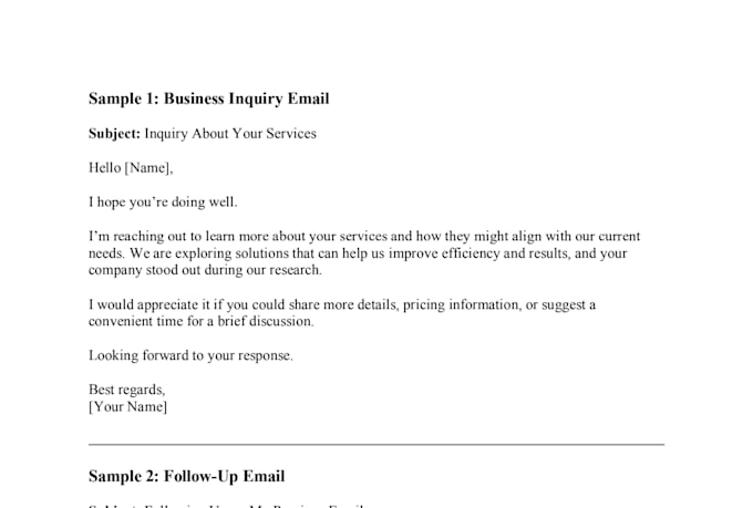professional emails that get replies and results